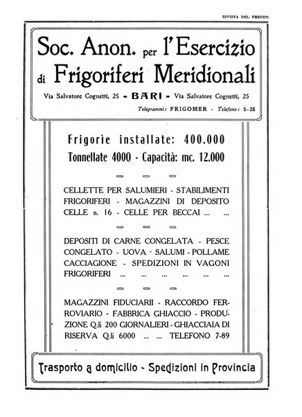 Rivista del freddo periodico mensile illustrato tecnico, scientifico, economico, commerciale