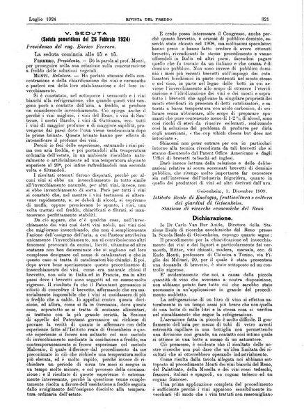 Rivista del freddo periodico mensile illustrato tecnico, scientifico, economico, commerciale