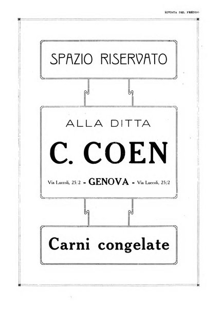 Rivista del freddo periodico mensile illustrato tecnico, scientifico, economico, commerciale