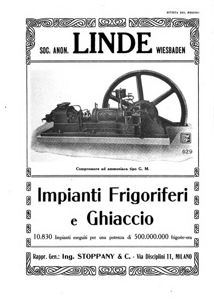 Rivista del freddo periodico mensile illustrato tecnico, scientifico, economico, commerciale