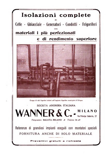 Rivista del freddo periodico mensile illustrato tecnico, scientifico, economico, commerciale