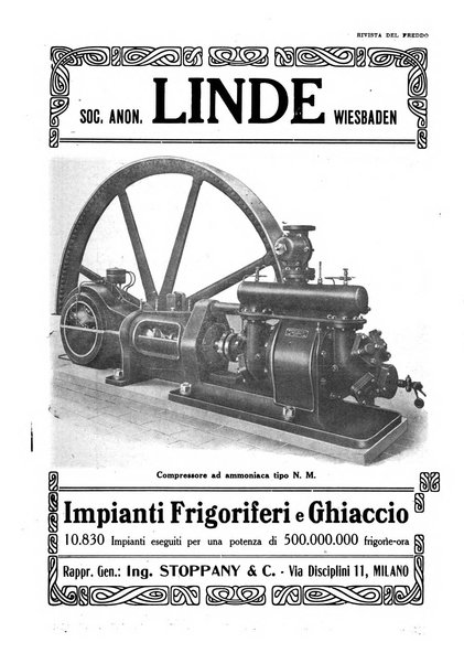 Rivista del freddo periodico mensile illustrato tecnico, scientifico, economico, commerciale