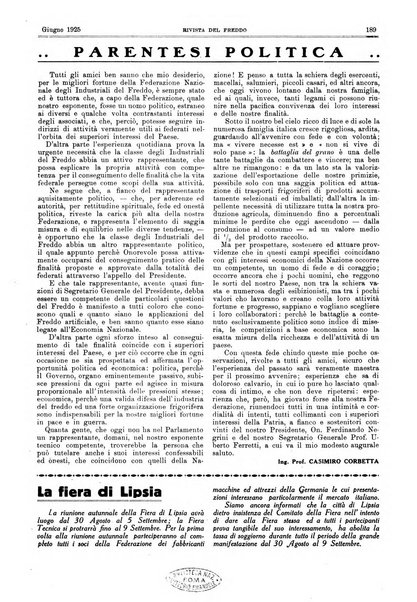 Rivista del freddo periodico mensile illustrato tecnico, scientifico, economico, commerciale