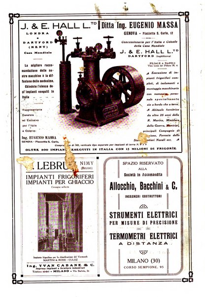 Rivista del freddo periodico mensile illustrato tecnico, scientifico, economico, commerciale