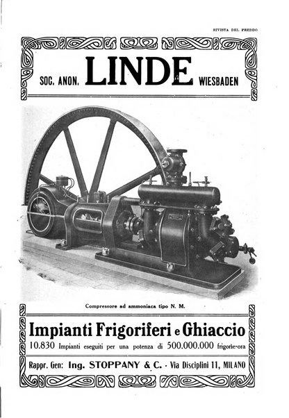 Rivista del freddo periodico mensile illustrato tecnico, scientifico, economico, commerciale