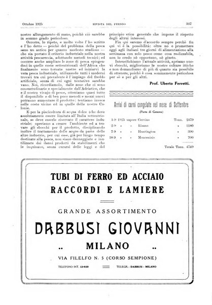 Rivista del freddo periodico mensile illustrato tecnico, scientifico, economico, commerciale