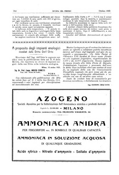 Rivista del freddo periodico mensile illustrato tecnico, scientifico, economico, commerciale