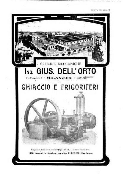 Rivista del freddo periodico mensile illustrato tecnico, scientifico, economico, commerciale