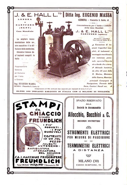 Rivista del freddo periodico mensile illustrato tecnico, scientifico, economico, commerciale