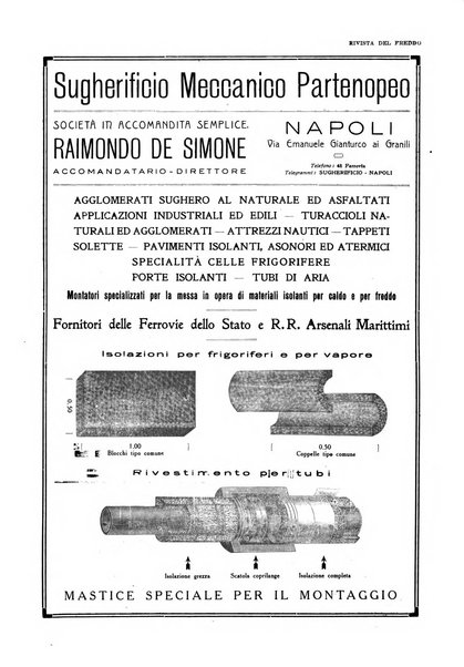 Rivista del freddo periodico mensile illustrato tecnico, scientifico, economico, commerciale