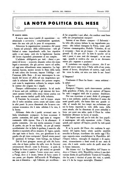 Rivista del freddo periodico mensile illustrato tecnico, scientifico, economico, commerciale