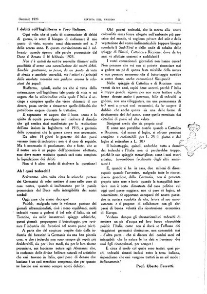 Rivista del freddo periodico mensile illustrato tecnico, scientifico, economico, commerciale