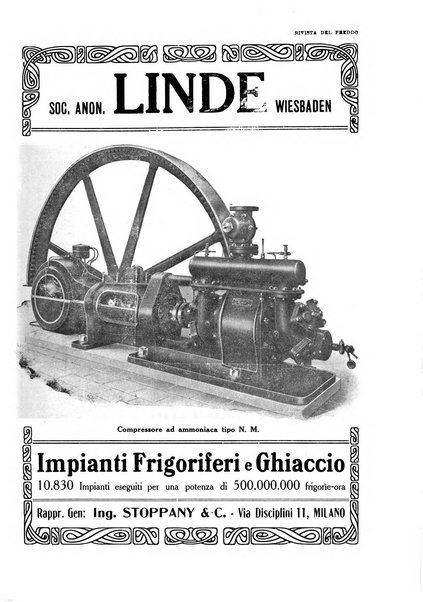 Rivista del freddo periodico mensile illustrato tecnico, scientifico, economico, commerciale