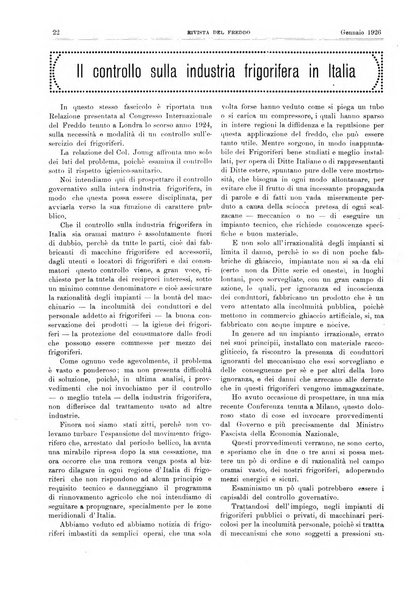 Rivista del freddo periodico mensile illustrato tecnico, scientifico, economico, commerciale