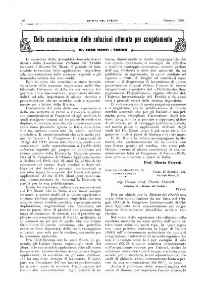 Rivista del freddo periodico mensile illustrato tecnico, scientifico, economico, commerciale