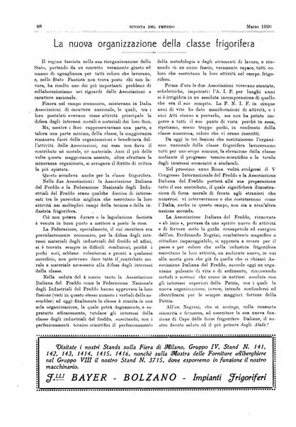 Rivista del freddo periodico mensile illustrato tecnico, scientifico, economico, commerciale