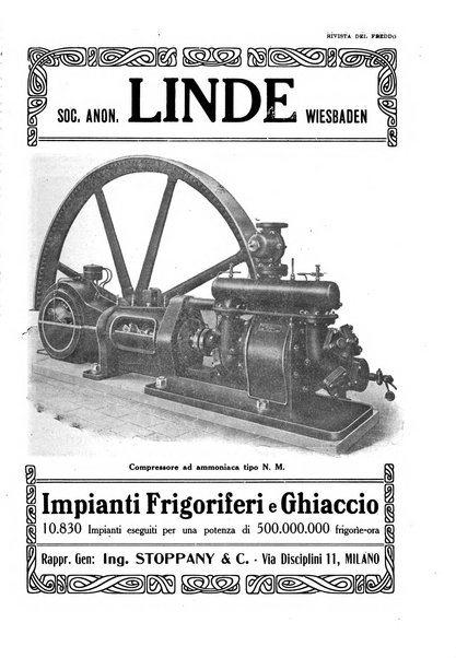 Rivista del freddo periodico mensile illustrato tecnico, scientifico, economico, commerciale