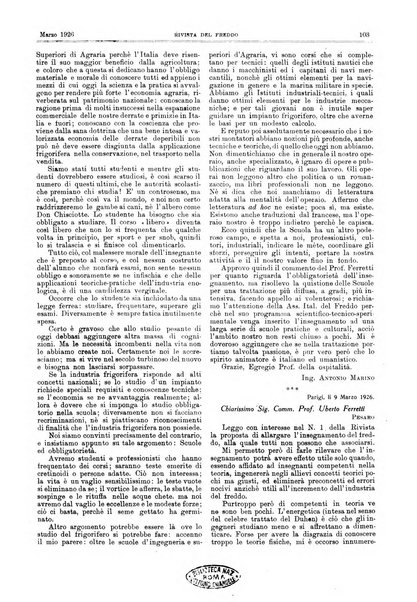 Rivista del freddo periodico mensile illustrato tecnico, scientifico, economico, commerciale