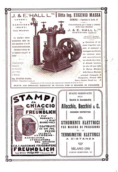 Rivista del freddo periodico mensile illustrato tecnico, scientifico, economico, commerciale