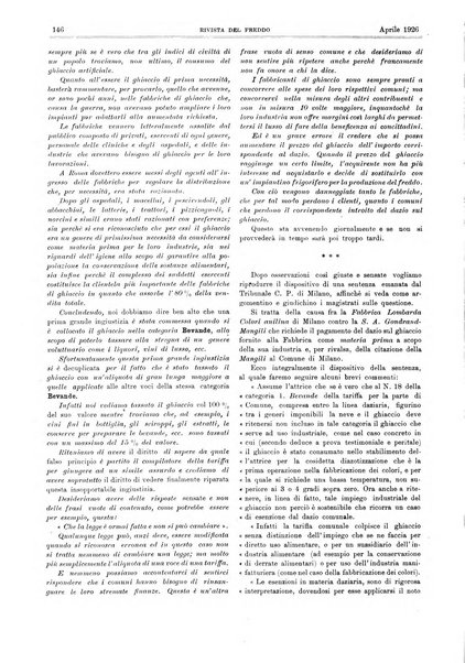 Rivista del freddo periodico mensile illustrato tecnico, scientifico, economico, commerciale