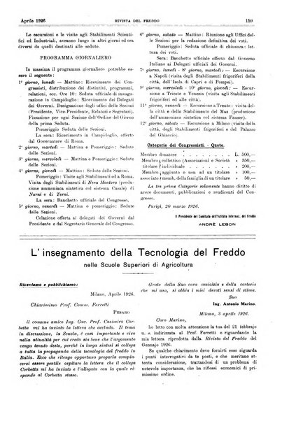 Rivista del freddo periodico mensile illustrato tecnico, scientifico, economico, commerciale