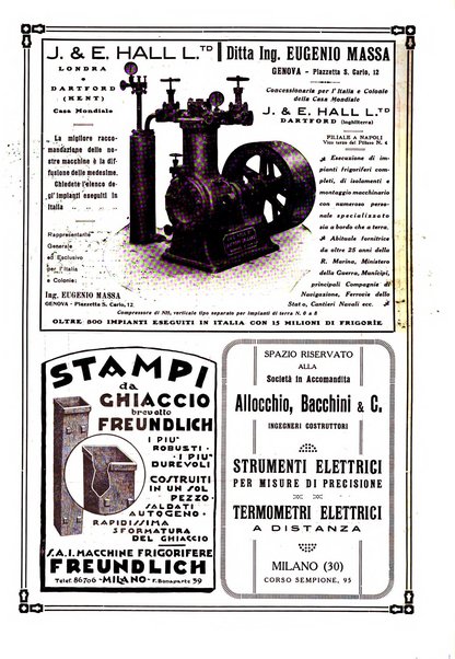 Rivista del freddo periodico mensile illustrato tecnico, scientifico, economico, commerciale