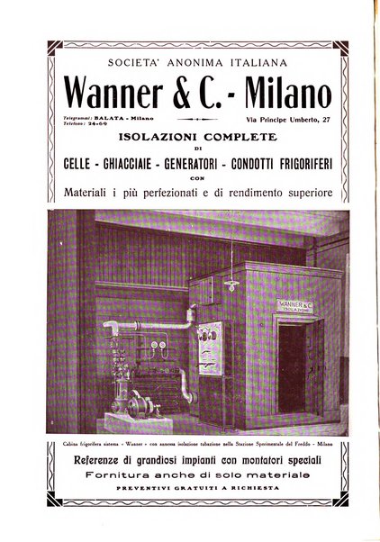 Rivista del freddo periodico mensile illustrato tecnico, scientifico, economico, commerciale