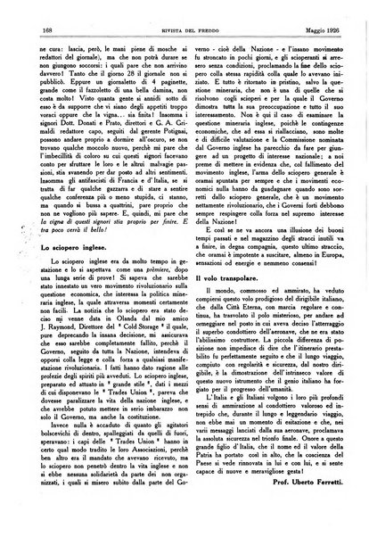 Rivista del freddo periodico mensile illustrato tecnico, scientifico, economico, commerciale