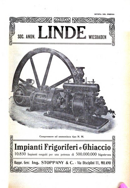 Rivista del freddo periodico mensile illustrato tecnico, scientifico, economico, commerciale