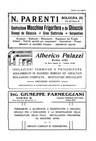 Rivista del freddo periodico mensile illustrato tecnico, scientifico, economico, commerciale