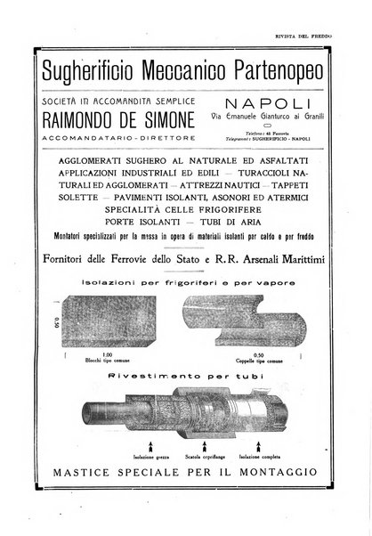 Rivista del freddo periodico mensile illustrato tecnico, scientifico, economico, commerciale