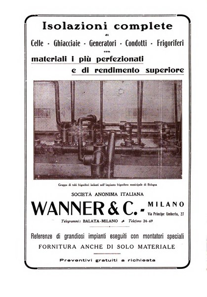 Rivista del freddo periodico mensile illustrato tecnico, scientifico, economico, commerciale