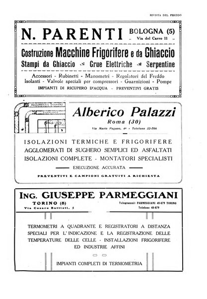 Rivista del freddo periodico mensile illustrato tecnico, scientifico, economico, commerciale