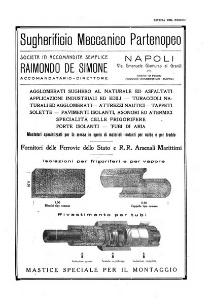 Rivista del freddo periodico mensile illustrato tecnico, scientifico, economico, commerciale