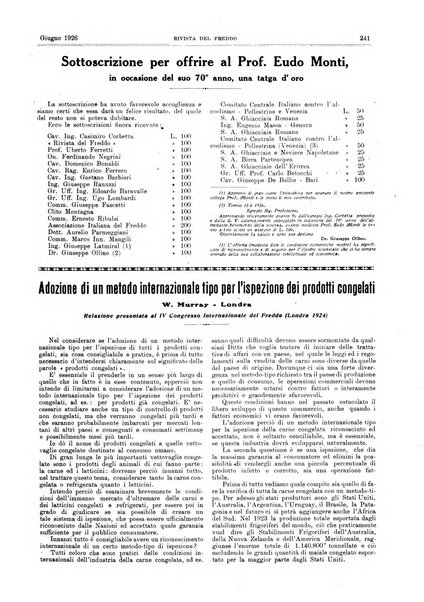 Rivista del freddo periodico mensile illustrato tecnico, scientifico, economico, commerciale