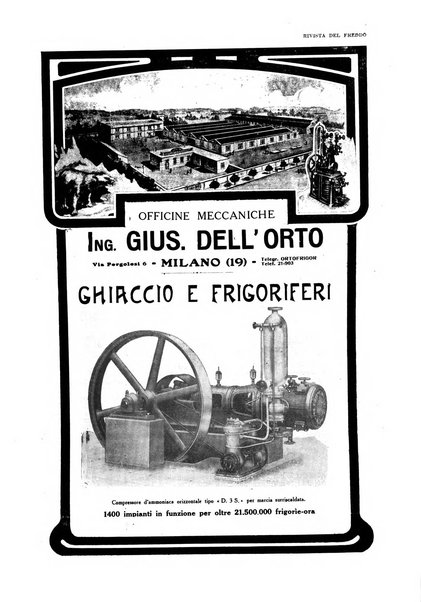 Rivista del freddo periodico mensile illustrato tecnico, scientifico, economico, commerciale