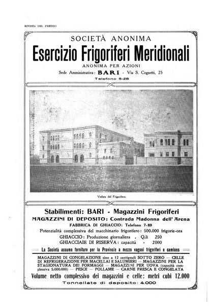 Rivista del freddo periodico mensile illustrato tecnico, scientifico, economico, commerciale