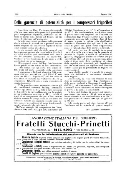 Rivista del freddo periodico mensile illustrato tecnico, scientifico, economico, commerciale