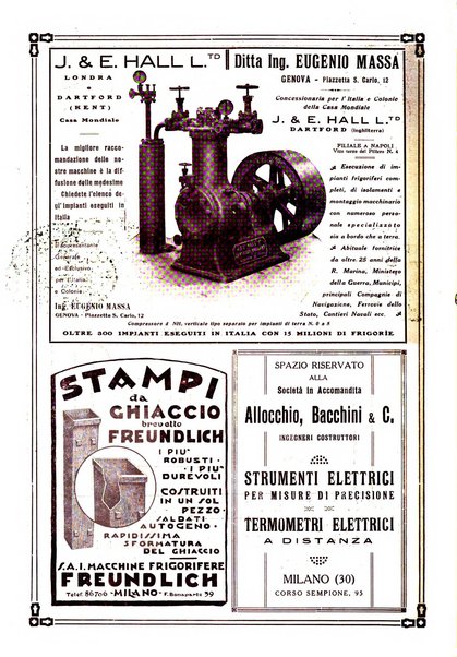 Rivista del freddo periodico mensile illustrato tecnico, scientifico, economico, commerciale