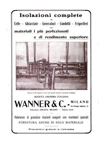 Rivista del freddo periodico mensile illustrato tecnico, scientifico, economico, commerciale