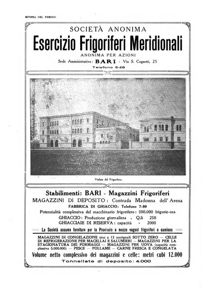 Rivista del freddo periodico mensile illustrato tecnico, scientifico, economico, commerciale