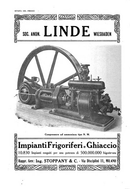 Rivista del freddo periodico mensile illustrato tecnico, scientifico, economico, commerciale