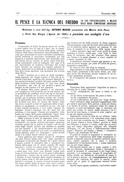 Rivista del freddo periodico mensile illustrato tecnico, scientifico, economico, commerciale