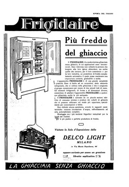 Rivista del freddo periodico mensile illustrato tecnico, scientifico, economico, commerciale