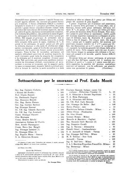 Rivista del freddo periodico mensile illustrato tecnico, scientifico, economico, commerciale