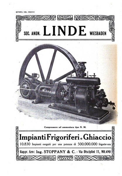 Rivista del freddo periodico mensile illustrato tecnico, scientifico, economico, commerciale