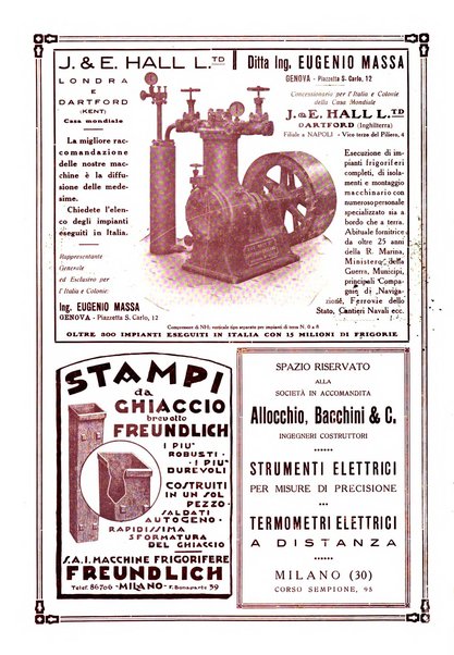 Rivista del freddo periodico mensile illustrato tecnico, scientifico, economico, commerciale