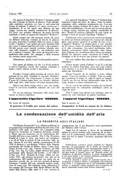 Rivista del freddo periodico mensile illustrato tecnico, scientifico, economico, commerciale