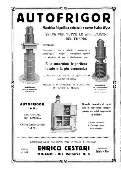 Rivista del freddo periodico mensile illustrato tecnico, scientifico, economico, commerciale