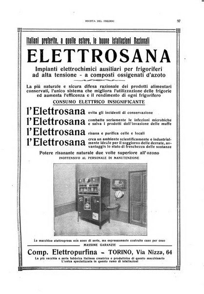 Rivista del freddo periodico mensile illustrato tecnico, scientifico, economico, commerciale